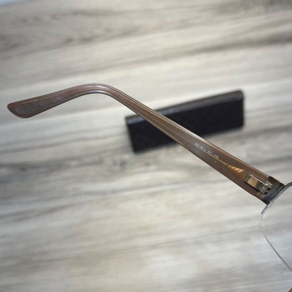 GUCCI GG2878 MI2 Italy Mocha Brown Half Rimless Eyeglasses Frame 52-17-135 - Picture 3 of 13